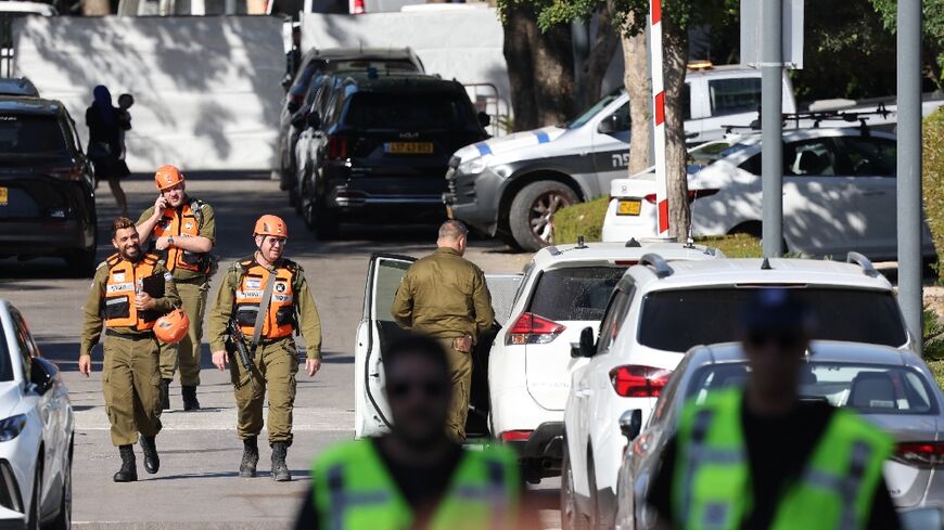 Israeli security forces patrolled outside Netanyahu's residence after the attack