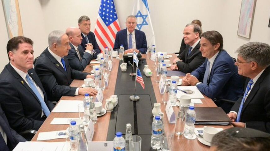 Prime Minister Benjamin Netanyahu meets in Jerusalem with US Presidential Special Envoy Amos Hochstein and US Presidential Special Envoy Brett McGurk, on Oct. 31, 2024.