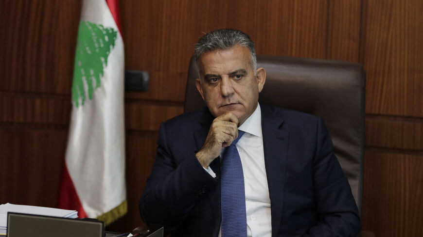 The influential head of Lebanon's General Security apparatus, Abbas Ibrahim, is pictured during an interview at his office in the capital Beirut on July 22, 2020.