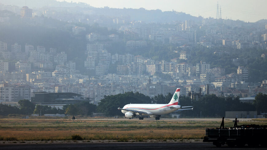 A Middle East Airlines commercial aircraft prepares to takeoff on the tarmac of Beirut International Airport on November 1, 2024, amid the ongoing war between Israel and Hezbollah. 