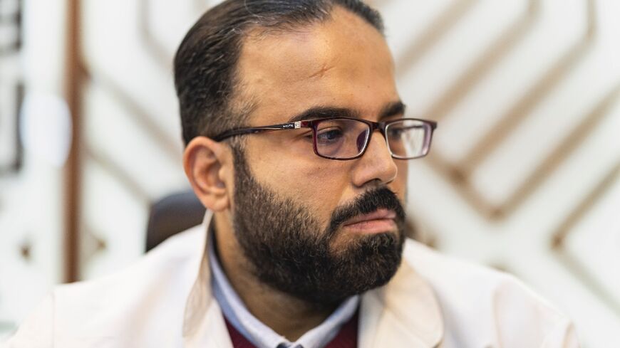 Syrian orthopaedic surgeon Mohammed al-Hanash, at his Douma clinic on December 21, 2024, says he and other medical staff were summoned by national security after the 2018 chemical attack