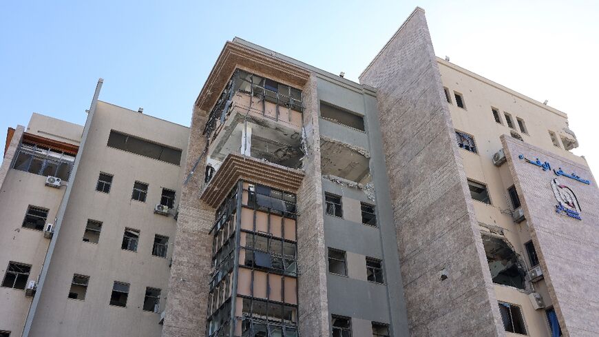 Damage at the Al-Wafaa Hospital in central Gaza, pictured on December 29