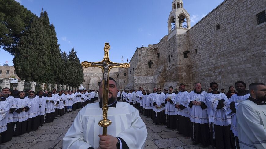 Bethlehem's municipality has opted for modest Christmas celebrations out of respect for Palestinians suffering in Gaza