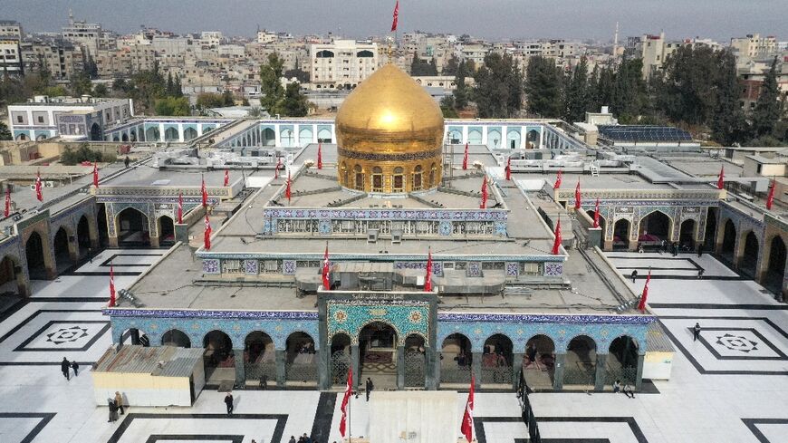 The shrine of Sayyida Zeinab, believed to hold the grave of the granddaughter of the Islamic Prophet Mohammed, in south Damascus