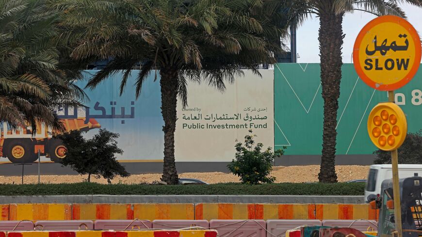 This picture shows a construction site for Saudi Arabia's Public Investment Fund (PIF) in Riyadh on April 16, 2023.