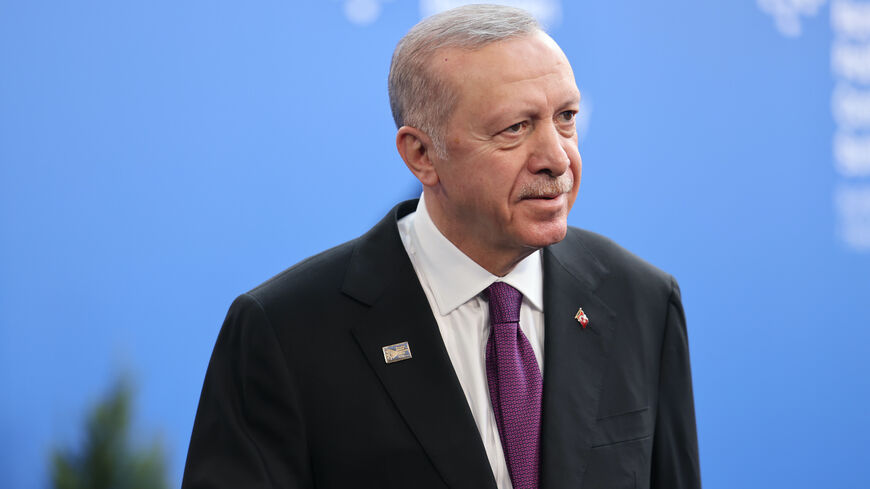 President of Turkey Recep Tayyip Erdogan arrives for the European Political Community summit at Puskas Arena on Nov. 7, 2024 in Budapest, Hungary. 