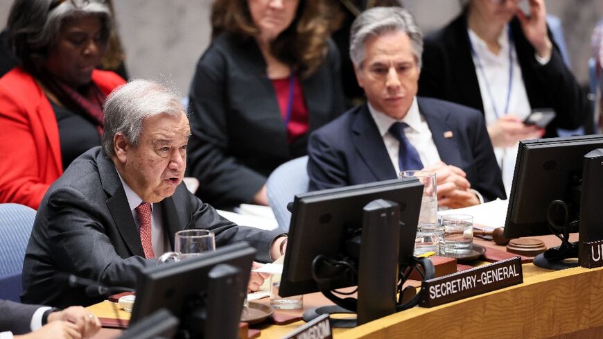 Guterres also raised the prospect of the international community making a first step to easing sanctions in force on Syria