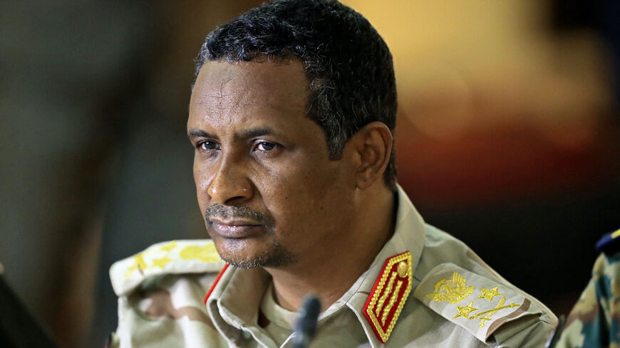 Sudan's paramilitary Rapid Support Forces commander, General Mohamed Hamdan Daglo (Hemedti), now de facto deputy military leader, attends a meeting of representatives of the tripartite mechanism in the Sudanese capital Khartoum on June 8, 2022. 