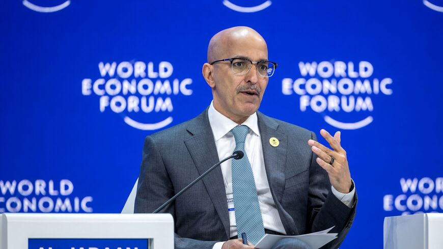 Saudi Finance Minister Mohammed al-Jadaan attends a session on the closing day of the World Economic Forum (WEF) annual meeting in Davos, on Jan. 19, 2024.