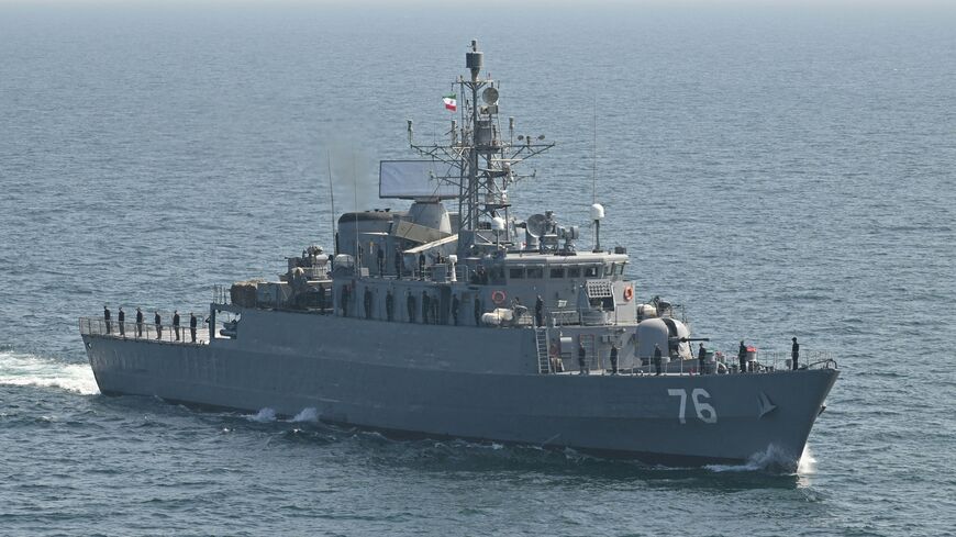 An Iranian navy vessel takes part during multinational naval exercise in the Arabian Sea.