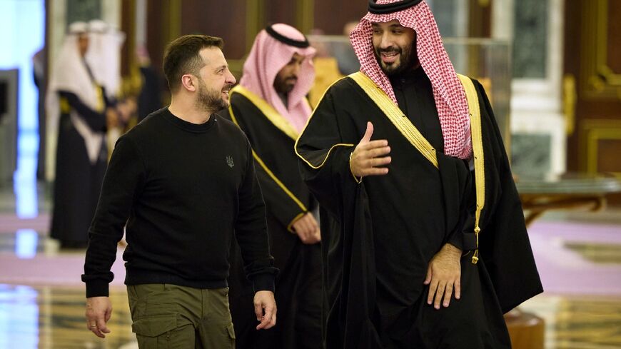 Ukrainian President Volodymyr Zelensky will meet Saudi's Crown Prince Mohammed bin Salman, then his team will stay on to meet US officials