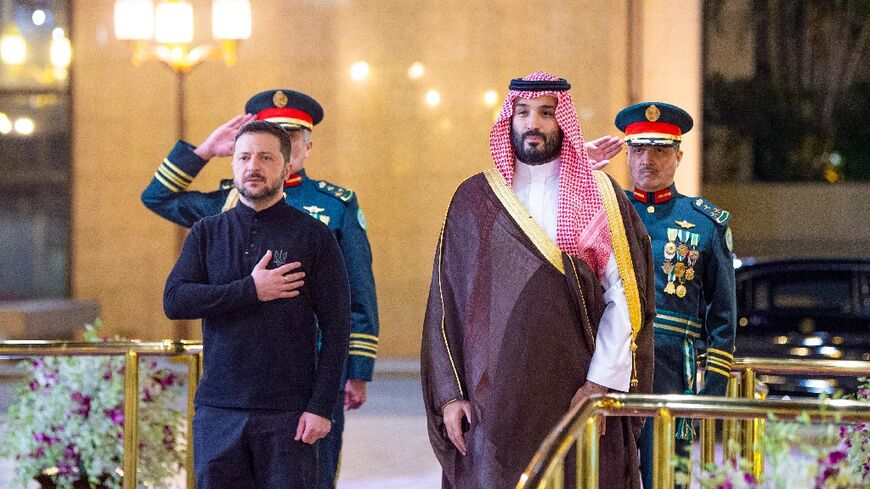 Ukraine's President Volodymyr Zelensky met Saudi rulers in the port city of Jeddah ahead of Tuesday's talks