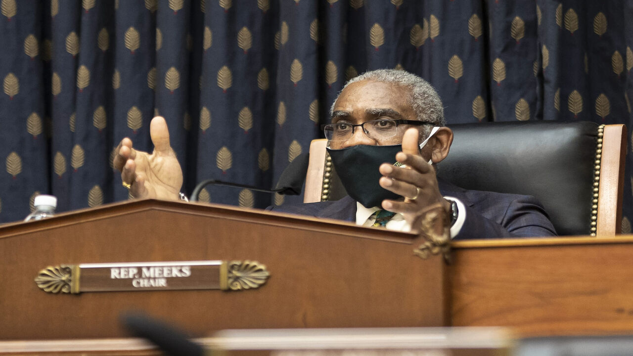 Representative Gregory Meeks, (D-NY), and chairman of the House Foreign Affairs Committee, speaks during a hearing on Capitol Hill, Washington, March 10, 2021.