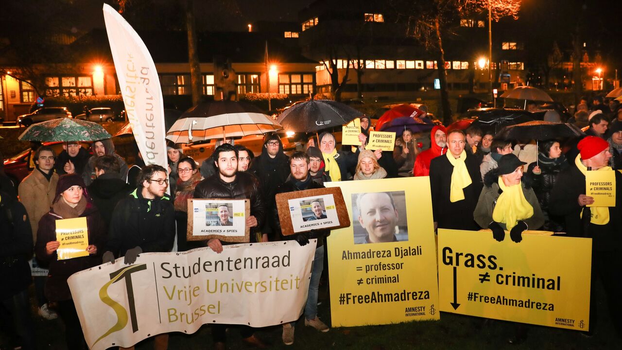  2017 Brussels rally in support of Ahmadreza Djalali 