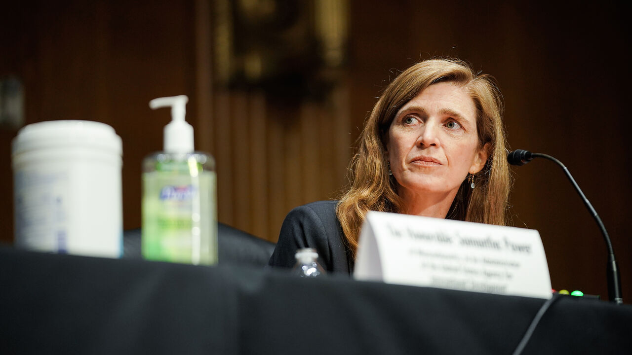 Samantha Power, nominee to be Administrator of the U.S. Agency for International Development, testifies at her confirmation hearing before the Senate Foreign Relations Committee on March 23, 2021 on Capitol Hill in Washington, DC. 