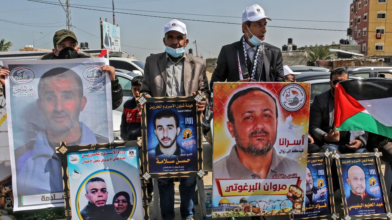 Portraits of Palestinian prisoners held by Israelis