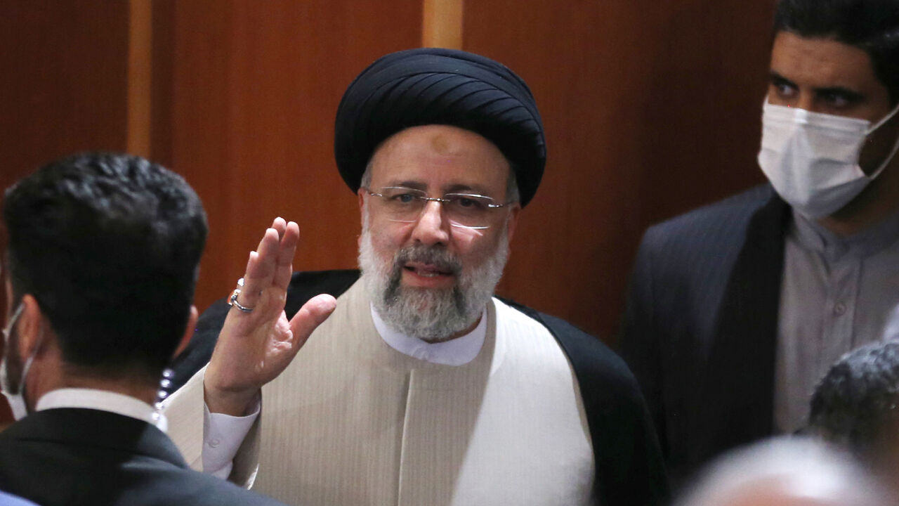 Iran's President-elect Ebrahim Raisi is pictured during his first press conference since his election on the weekend in Tehran, on June 21, 2021.