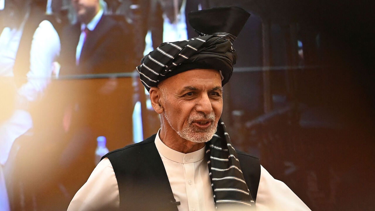 Afghanistan's President Ashraf Ghani speaks during a function at the Afghan presidential palace in Kabul on Aug. 4, 2021. 