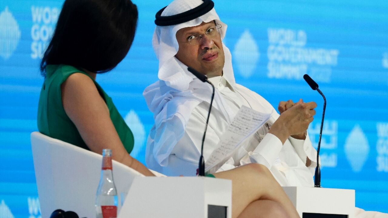 Saudi Arabia's Energy Minister Prince Abdulaziz bin Salman al-Saud (R) said OPEC+ deserved credit for controlling oil markets
