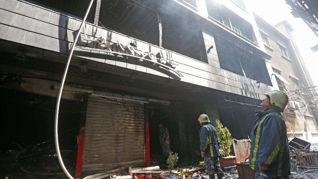 The fire at the mall in Damascus broke out in the early hours of Tuesday morning, and took firefighters some four hours to extinguish