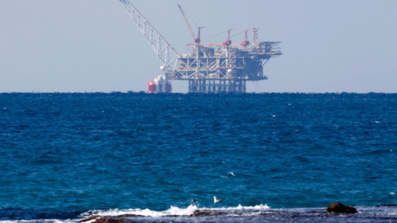 A platform on the Leviathan natural gas field, one of Israel's two major offshore fields, some of whose output is sold to Egypt and Jordan