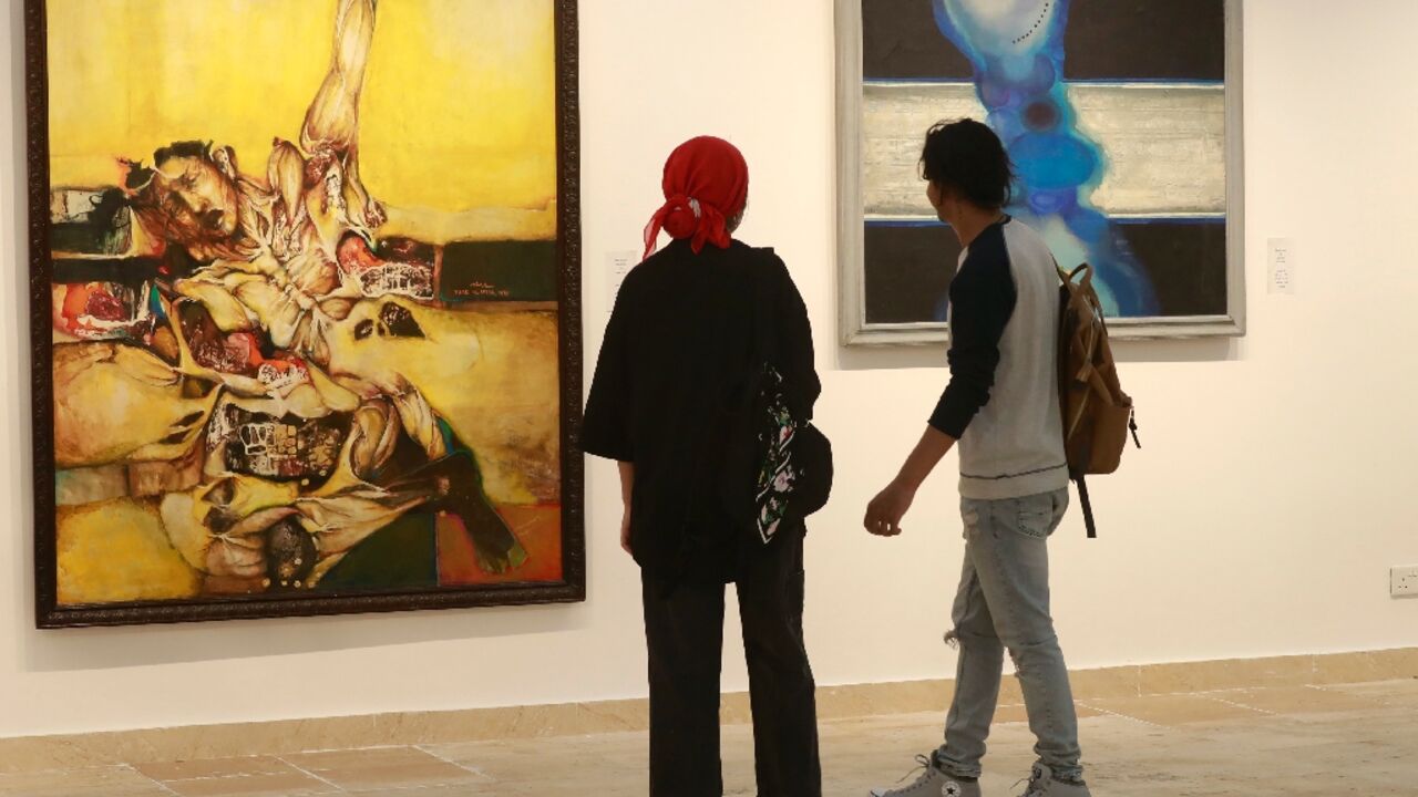Around one hundred items of Iraqi contemporary art that had been pillaged after the US-led 2003 invasion are now on display in Baghdad after they were returned to the country and restored