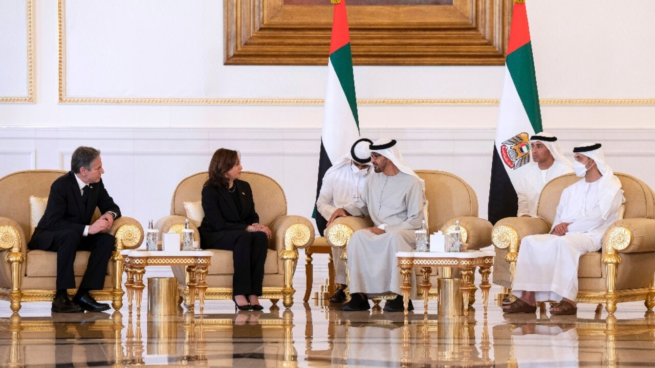 US Vice President Kamala Harris and US Secretary of State Antony Blinken offered their condolences to Sheikh Mohamed bin Zayed al-Nahyan, President of the UAE
