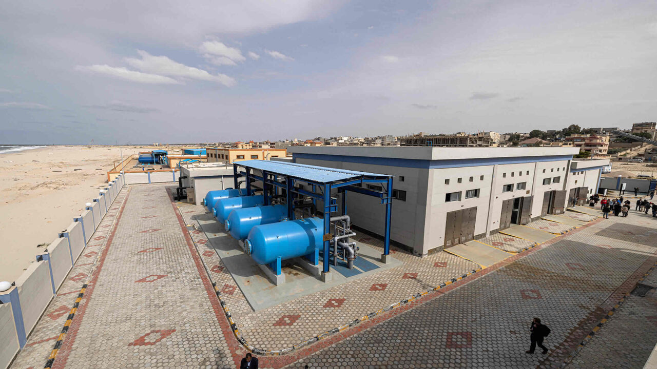 A general view of Al-Reesa Seawater Desalination Plant in El-Arish city, in the northern Sinai Peninsula, Egypt, March 20, 2022.