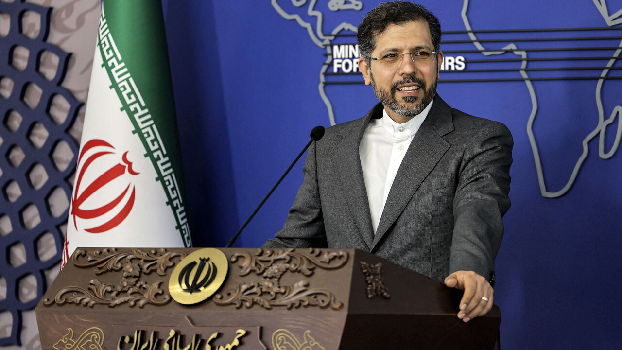 Iran's Foreign Ministry spokesman Saeed Khatibzadeh holds a press conference in Tehran on May 9, 2022.