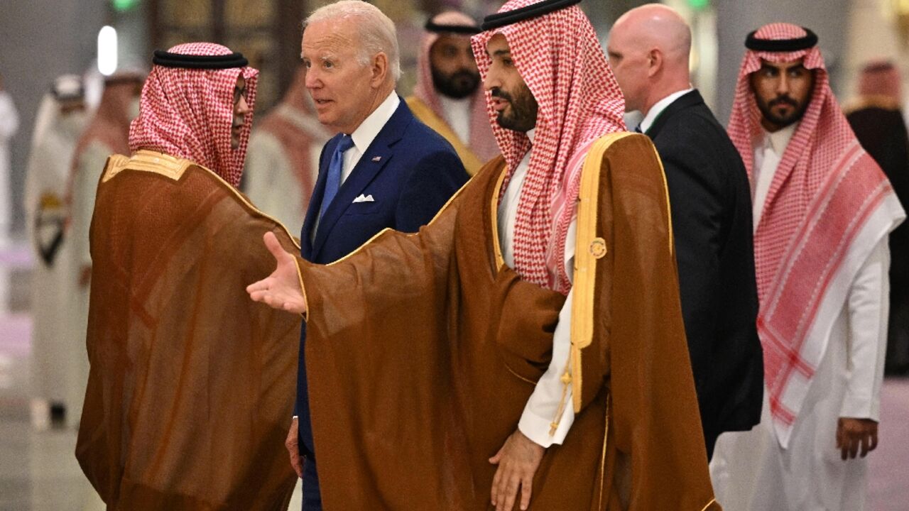 US President Joe Biden and Saudi Crown Prince Mohammed bin Salman attend a summit of Arab leaders