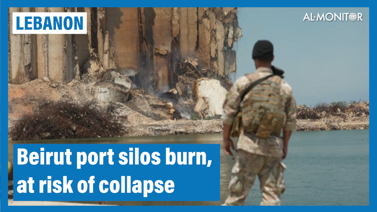 Beirut port silos burn