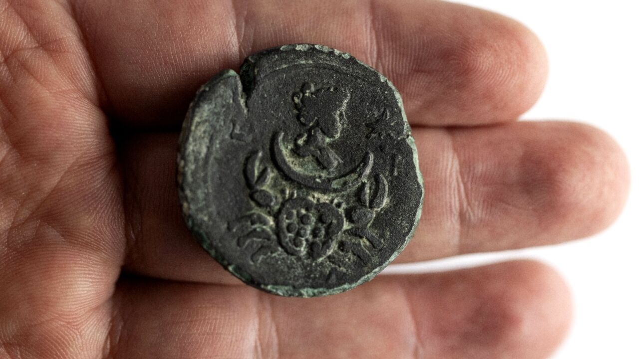 A nearly 1,900-year-old rare coin depicting the moon goddess recovered from the sea off northern Israel