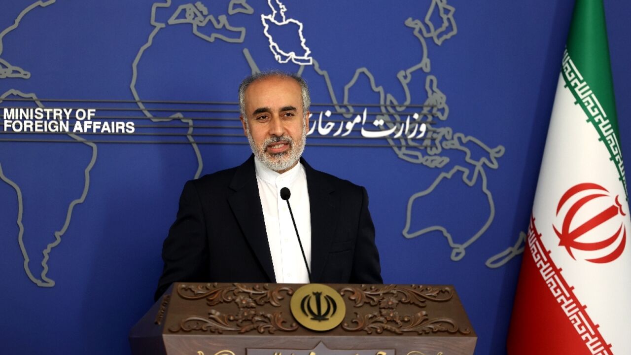 Iran's Foreign Ministry spokesman Nasser Kanani, pictured at a press conference in Tehran on July 13, 2022