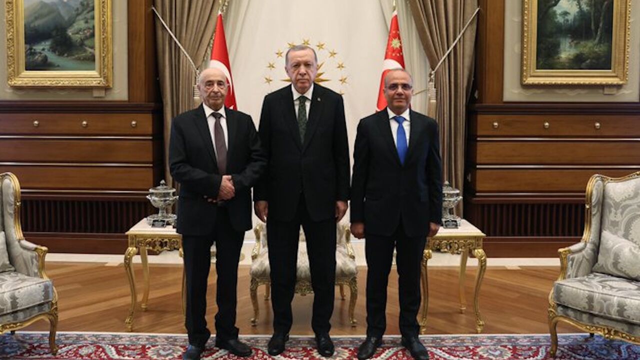President Recep Tayyip Erdogan received the speaker of the Libyan House of Representatives, Akile Saleh.