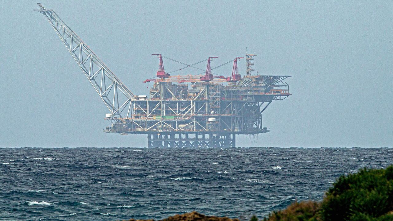 The platform of the Leviathan natural gas field in the Mediterranean Sea