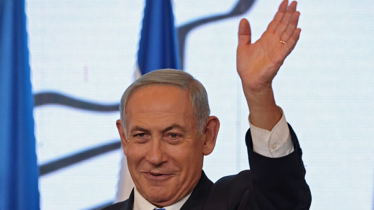 Israel's ex-premier and leader of the Likud party Benjamin Netanyahu.