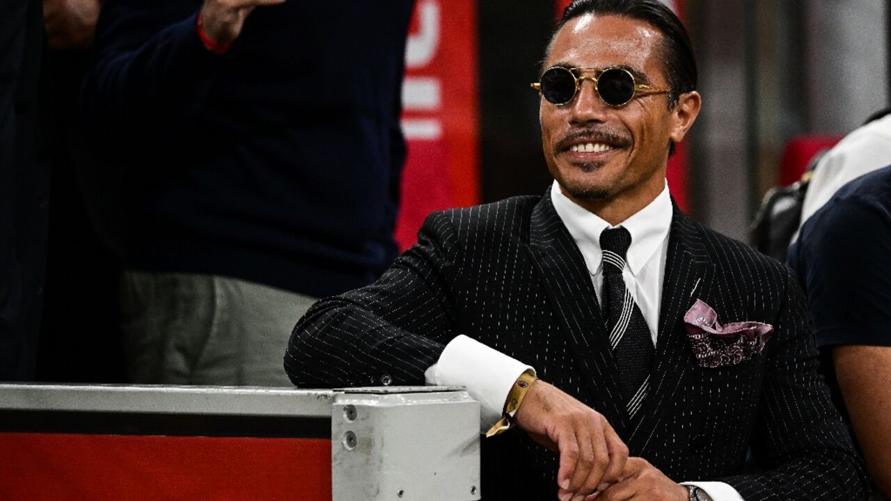 'Undue access': Turkish celebrity chef Salt Bae pictured at an Italian Serie A match between AC Milan and Napoli in September 