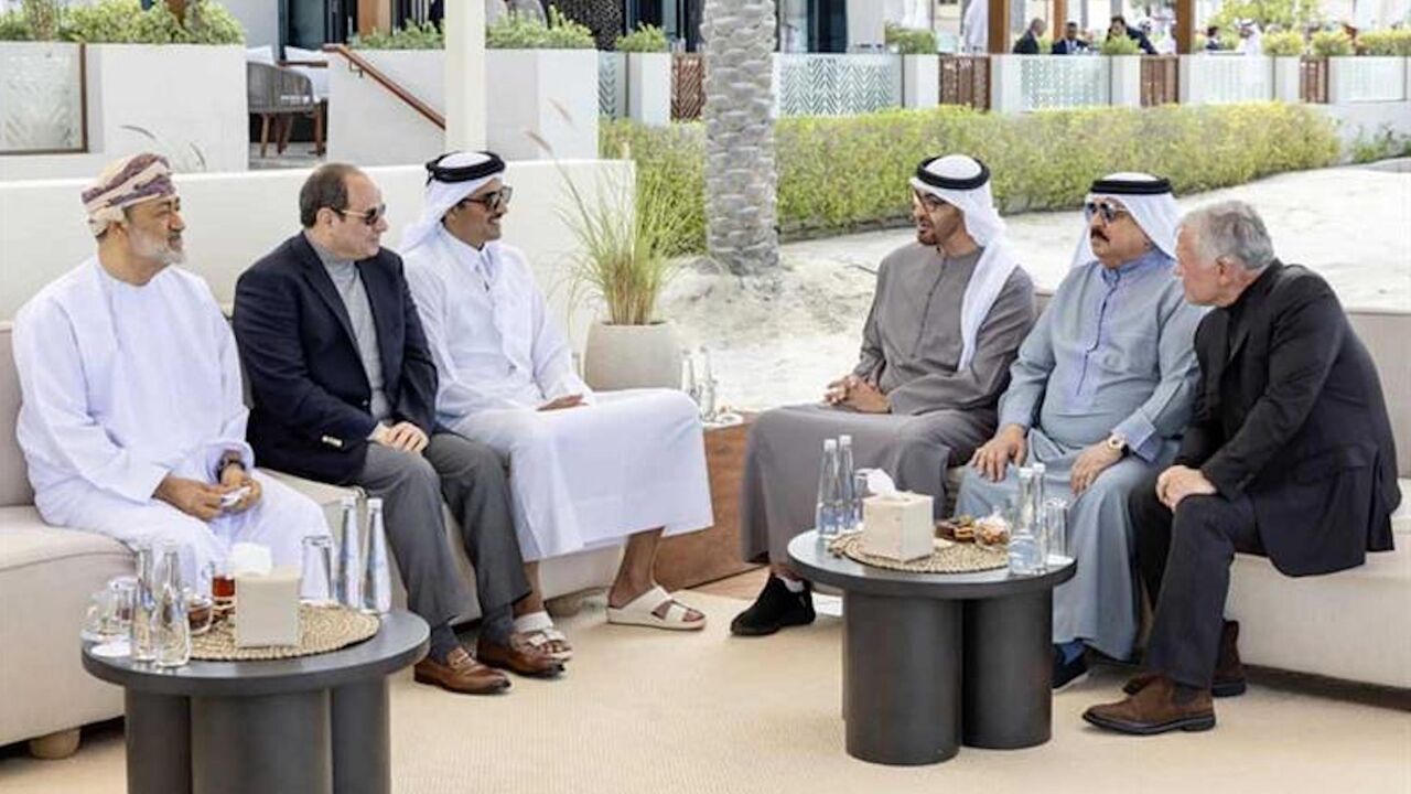 From left, Sultan Haitham bin Tarik of Oman, Egypt's President Abdel-Fattah El-Sisi.