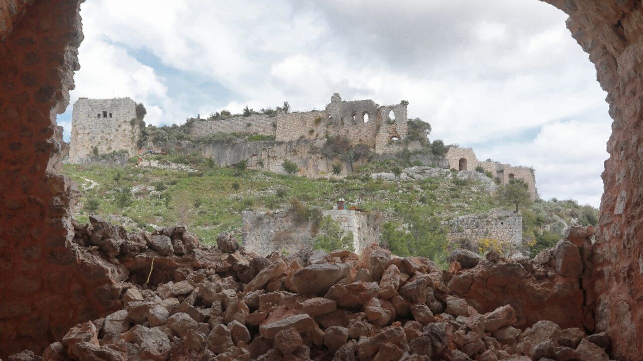 The Fortress of Saladin, a UNESCO World Heritage site in Syria's Latakia province, was damaged during the earthquake in February 