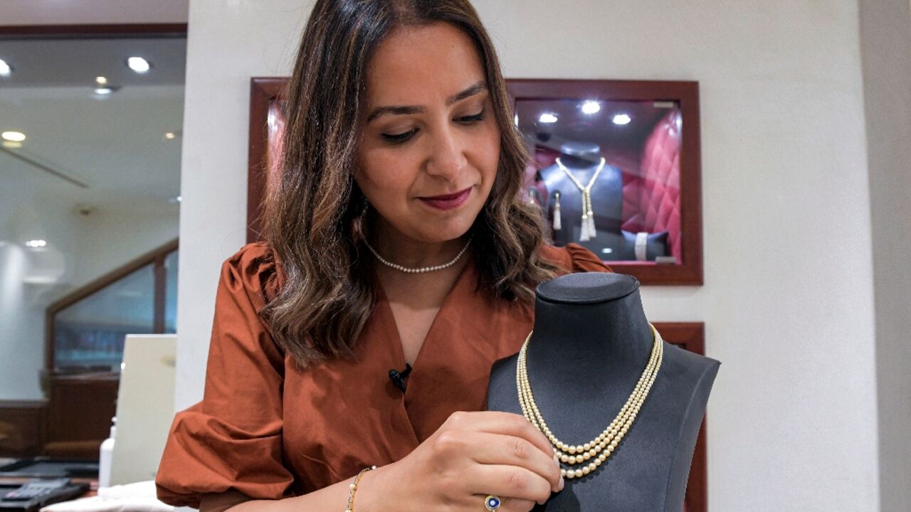 Faten Mattar is one of the first women to work in the family business, one of the oldest pearl shops in Bahrain