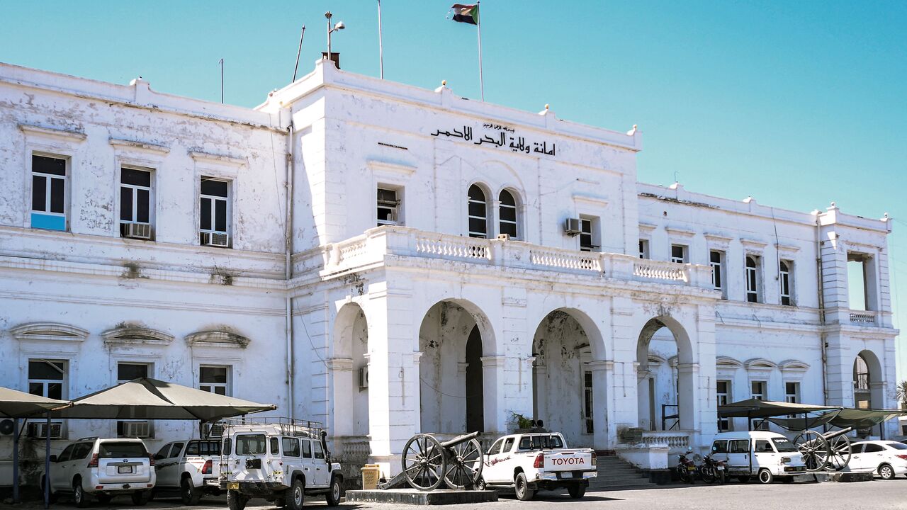 The local government headquarters of Sudan's Red Sea State is pictured in Port Sudan on April 18, 2023. (Photo by AFP) (Photo by -/AFP via Getty Images)