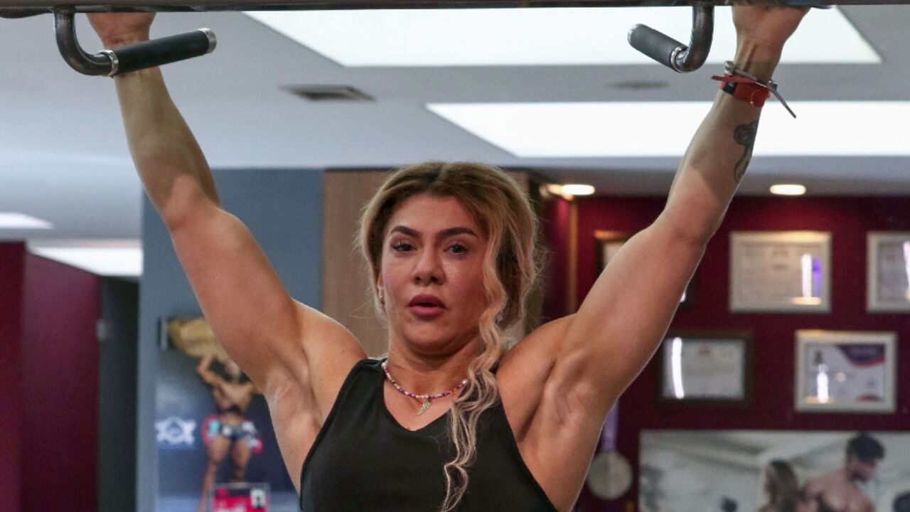 Shylan Kamal has trained since aged 22 and can be seen on Instagram flexing her muscles at bodybuilding competitions across Europe, sometimes waving the flag of Iraqi Kurdistan