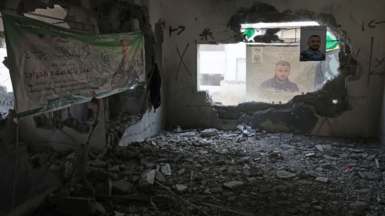 The first-floor apartment of Palestinian militant Mutaz Khawaja in the occupied West Bank lies in ruins after Israeli troops blew it up in the early hours