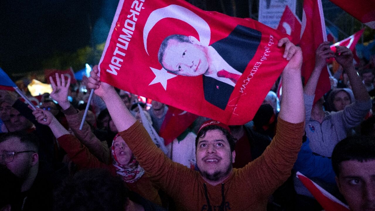 Erdogan's elated supporters hailed their leader