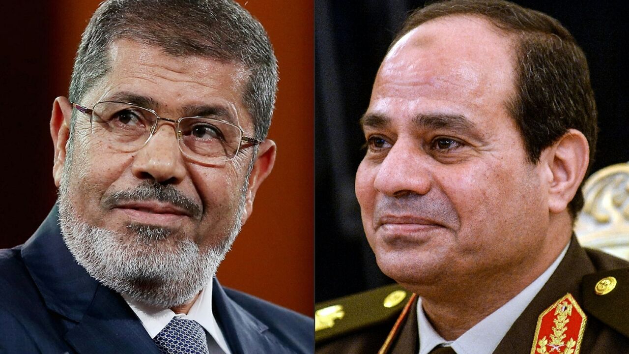 President Abdel Fattah al-Sisi (R) led the ouster of his Islamist predecessor and now rules a nation where expressions of dissent has been quashed