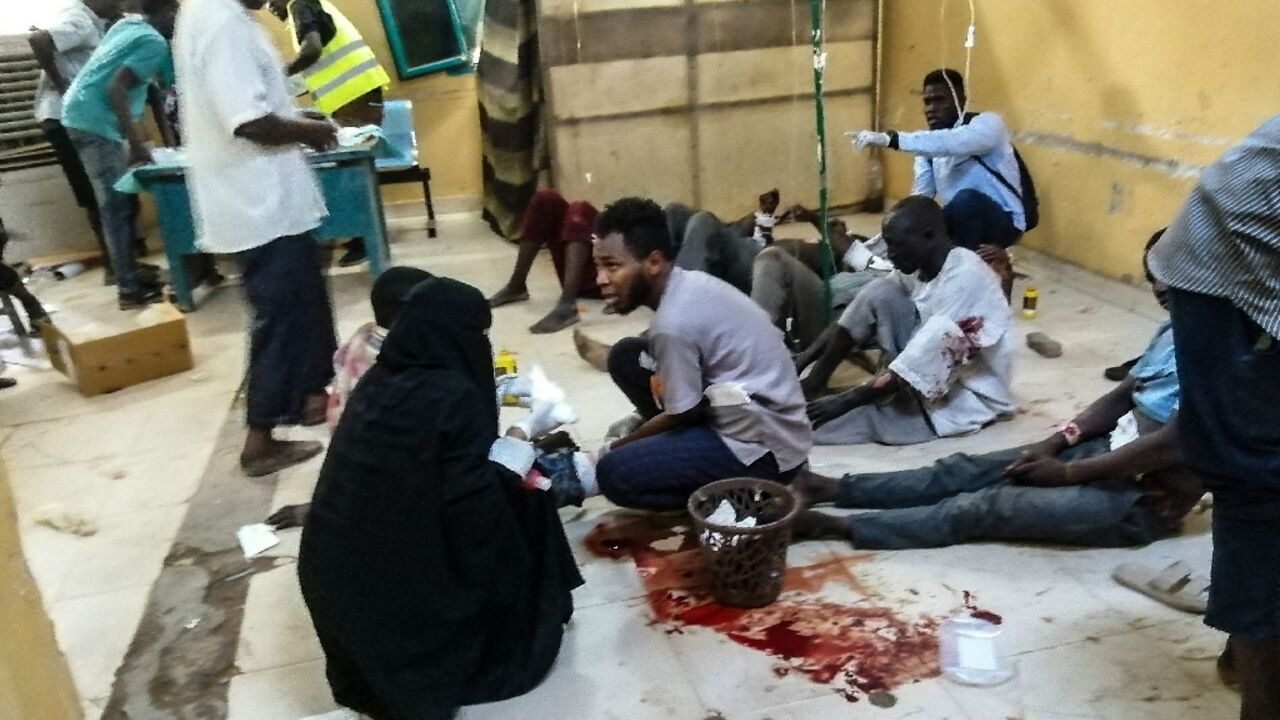 Sudanese civilians caught in the crossfire seek treatment at the Al-Bashayer hospital in Khartoum North, one of the few still open in the main battlegrounds after 10 weeks of fighting