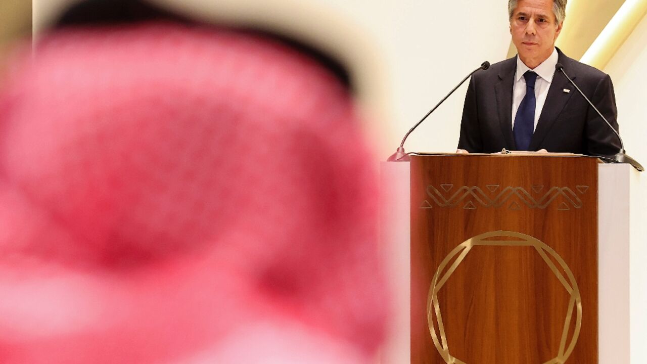 US Secretary of State Antony Blinken struck a conciliatory tone in Riyadh