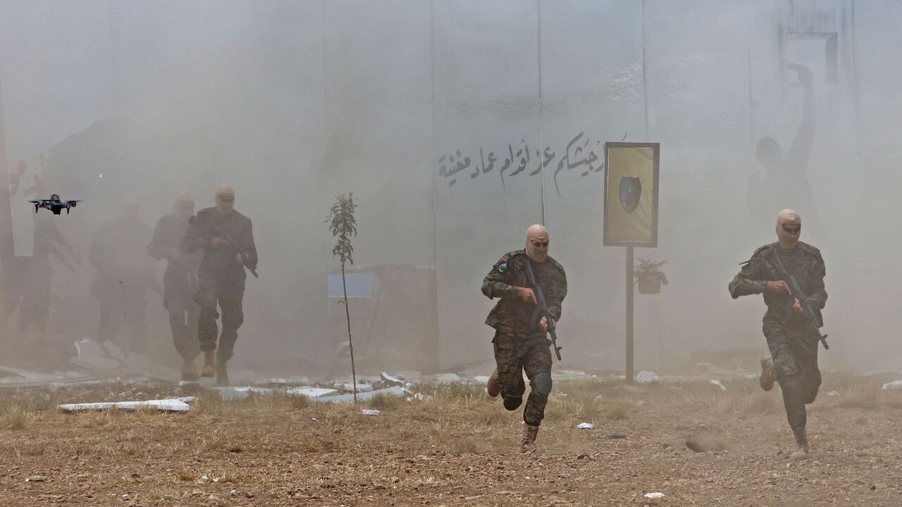 Lebanese Hezbollah fighters take part in cross-border raids.
