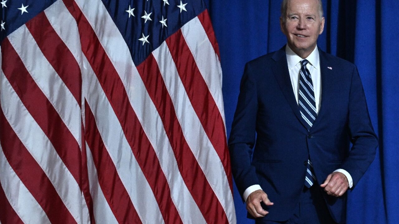 US President Joe Biden speaks in Salt Lake City, Utah on August 10, 2023