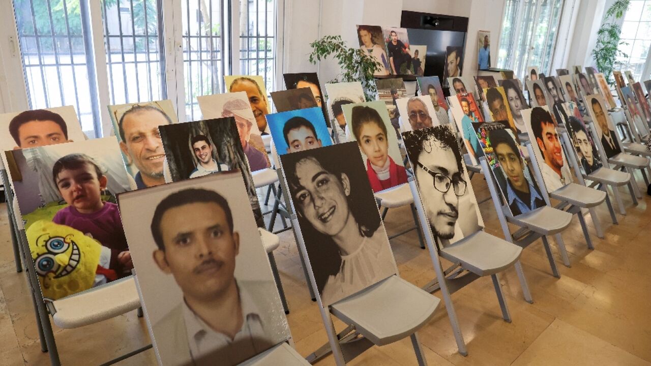 Portraits of people forcibly 'disappeared' in Iraq, Lebanon, Syria and Yemen